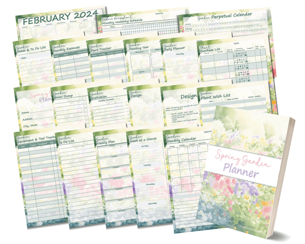 Spring garden planner and pages