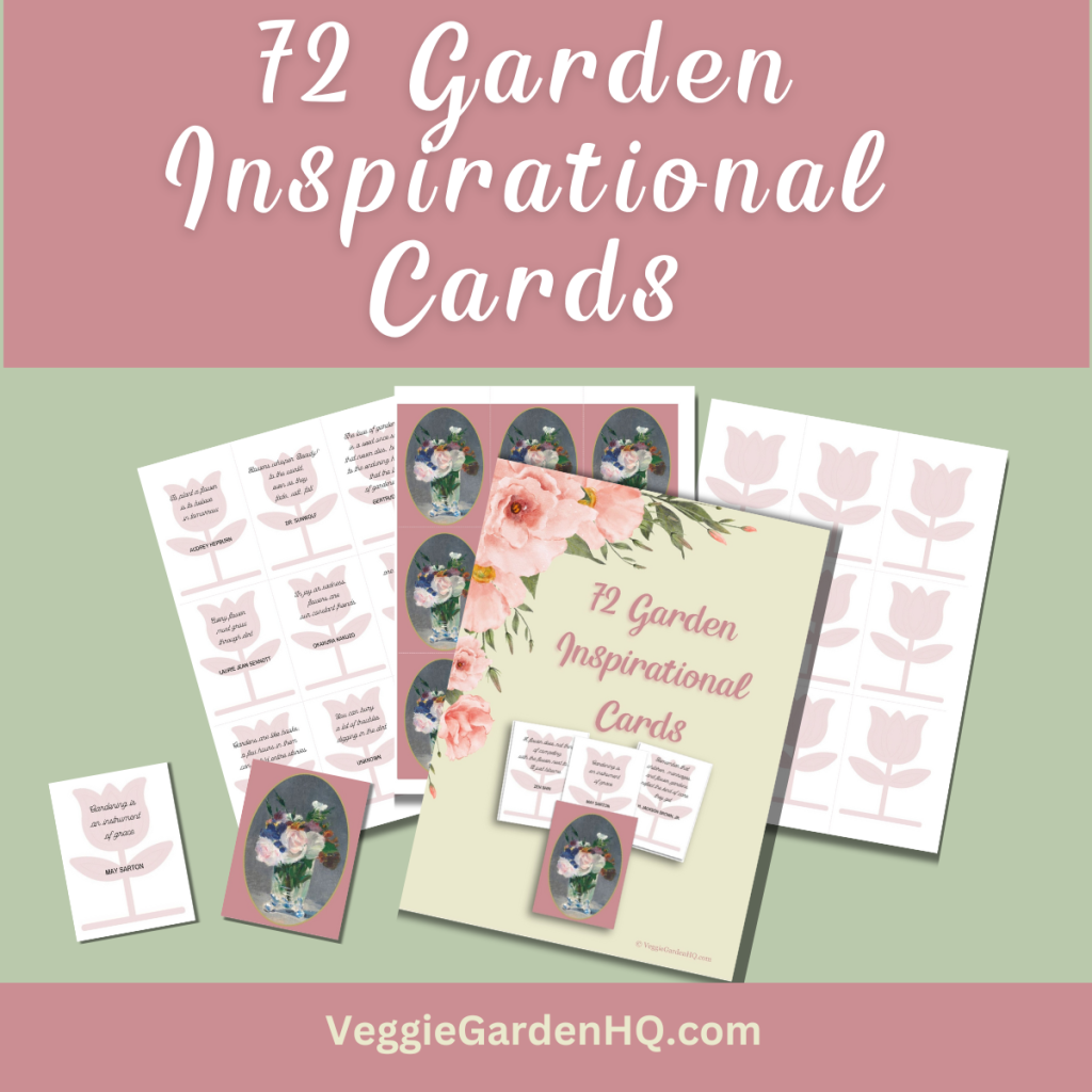 Garden inspirational themed cards and pages
