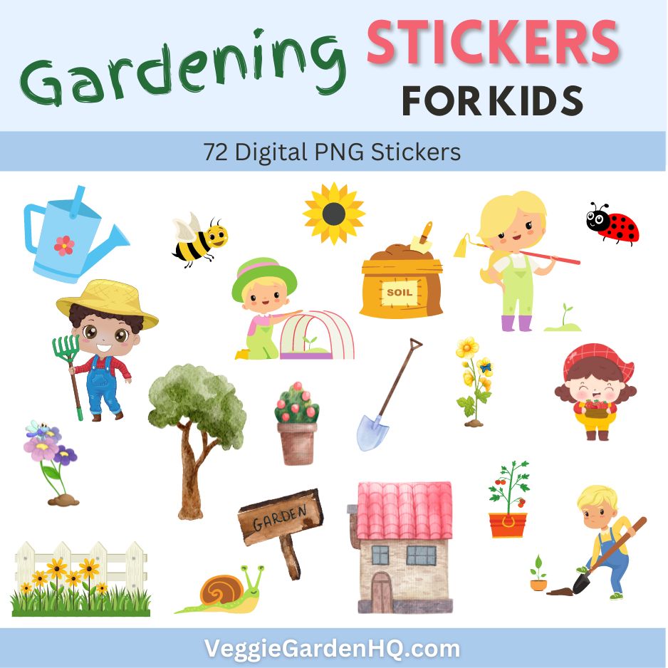 Gardening Stickers for Kids