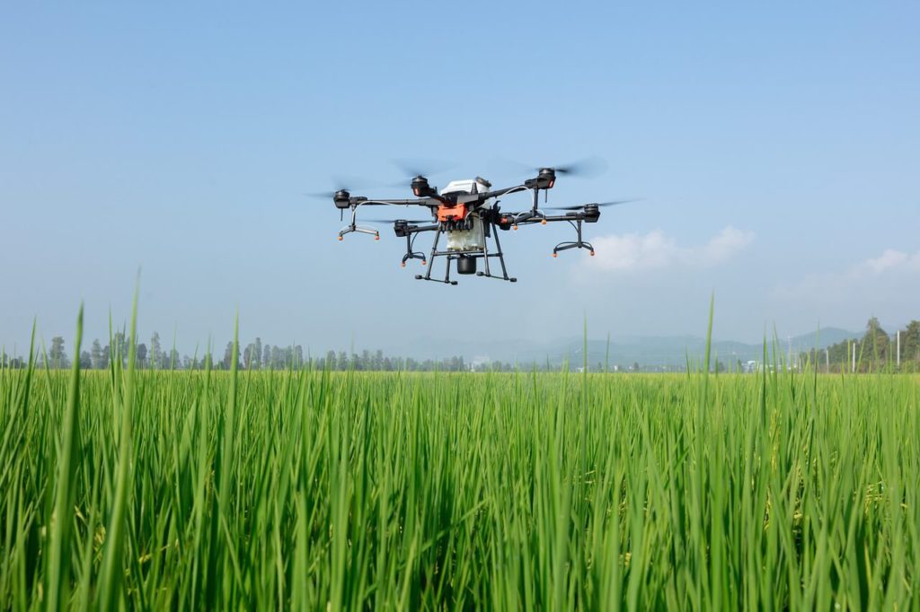 Smart gardening with AI sometimes uses drones to capture images of gardens.